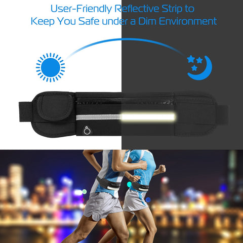 1Pc Sports Waist Bag Running Belt Pack Waterproof Adjustable Waist Pouch