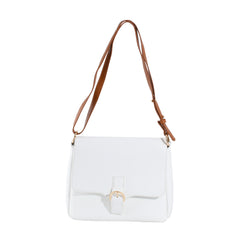 Plain Cross Body Bag-White 2048